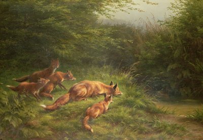 Volpi in attesa della preda da Carl Friedrich Deiker